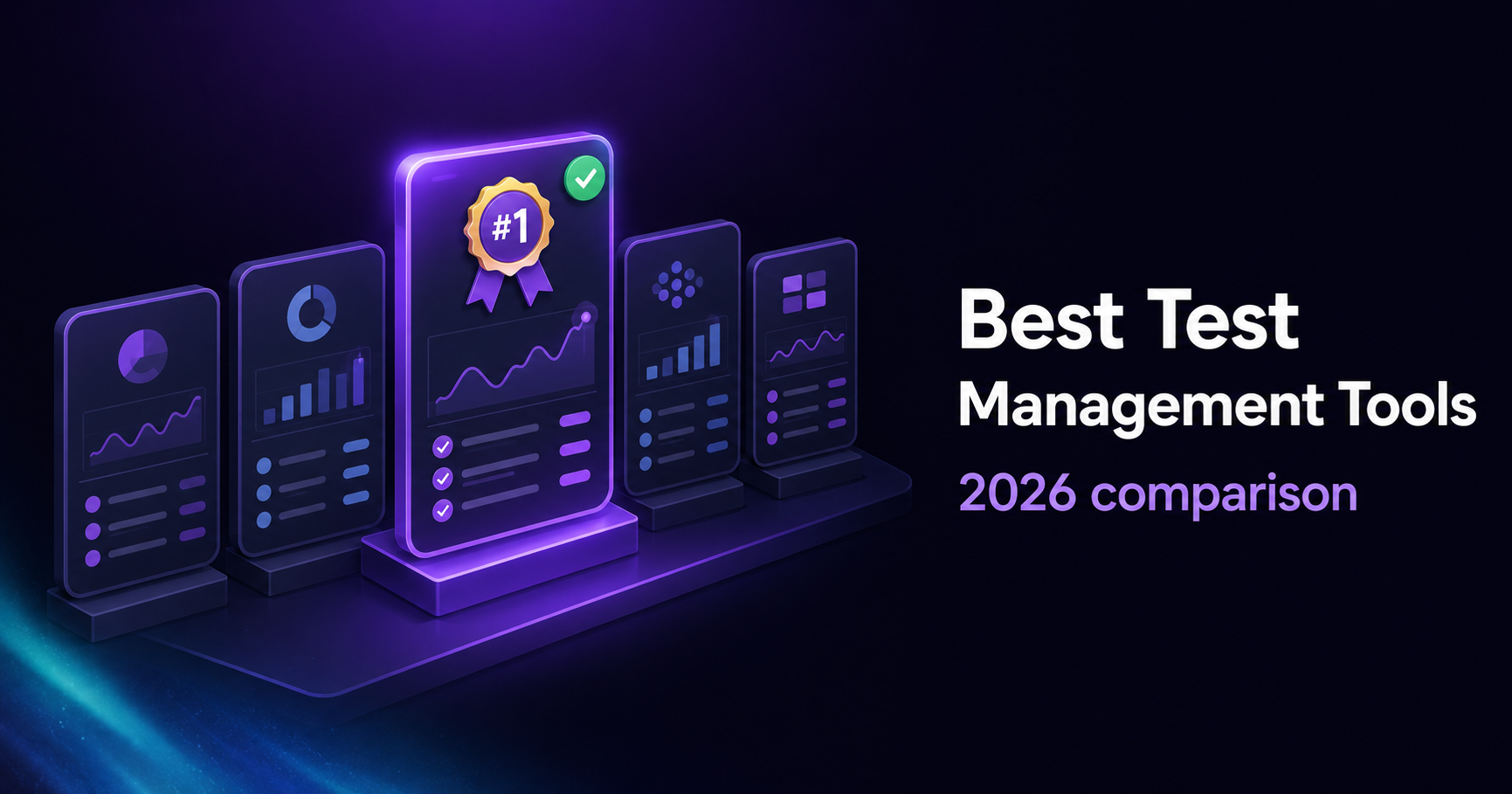 Best test management tools of 2026 compared as ranked dashboard cards with a clear top pick