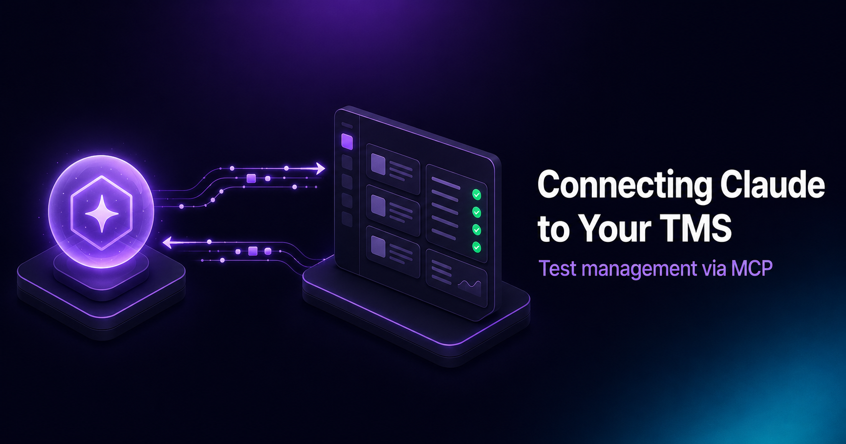 Claude AI agent connected to a test management system via the Model Context Protocol